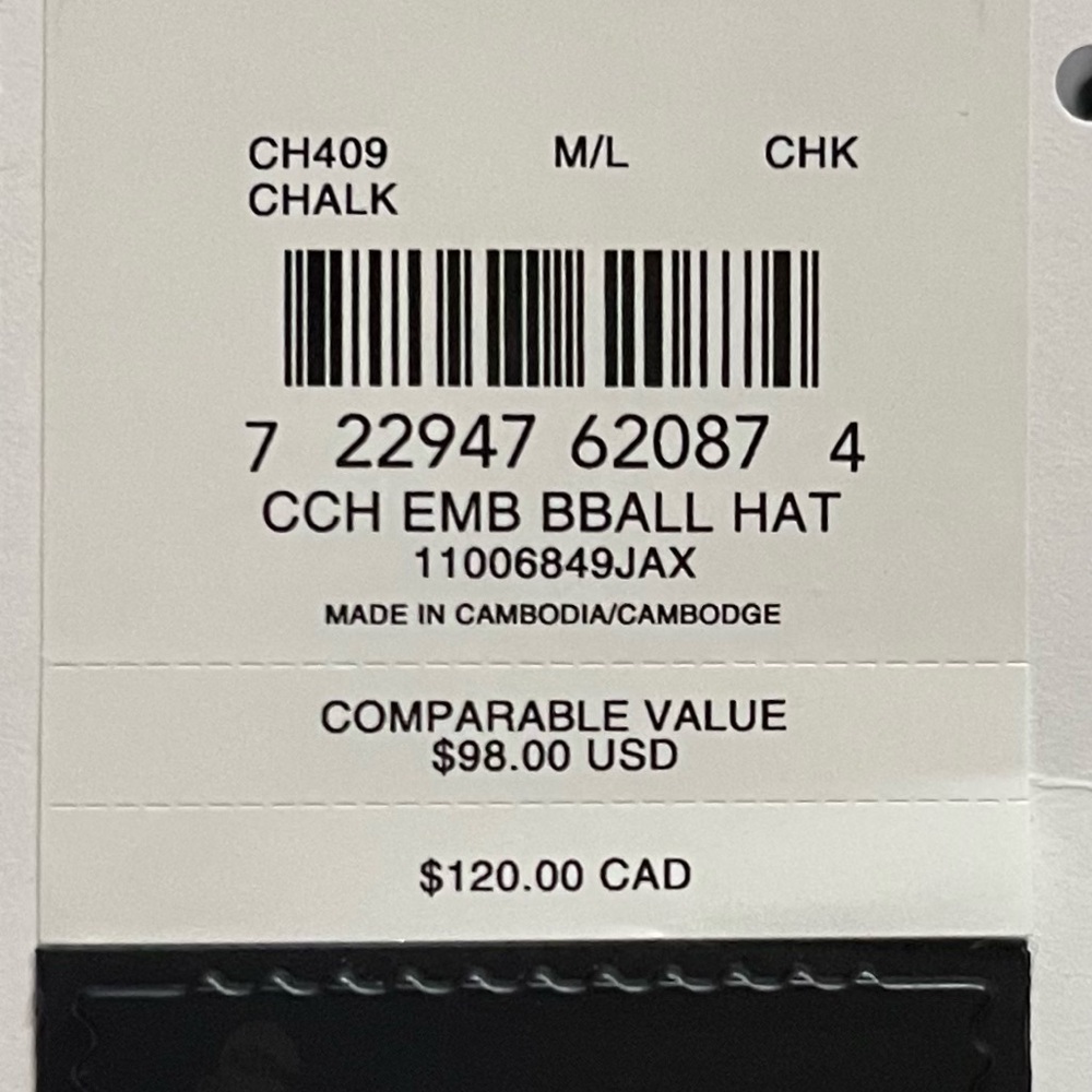 NWT COACH Embroidered Baseball Hat In The Color Chalk. This Is A Size M/L. - Picture 10 of 12